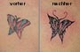 Tattoo Verschönerung Schmetterling