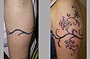 Tattoo Verschönerung Lilien