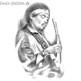 Zeichnung Jimi Hendrix
